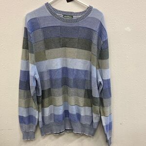 Norm Thompson Colorful patchwork Crewneck Sweater XXL Preppy Academia Grandpa #7